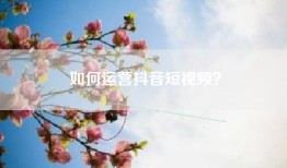 如何运营抖音短视频？