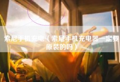 索尼手机充电（索尼手机充电器一定要原装的吗）