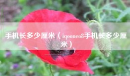 手机长多少厘米（iqooneo8手机长多少厘米）