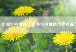 美图手机维修（美图手机维修价格查询）
