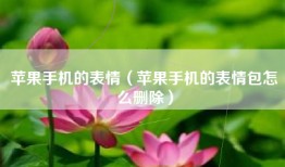 苹果手机的表情（苹果手机的表情包怎么删除）