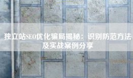 独立站SEO优化骗局揭秘：识别防范方法及实战案例分享