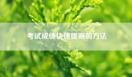 考试成绩快速提高的方法