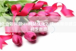 企业如何做SEO网站优化？这6点帮你建立初步思路