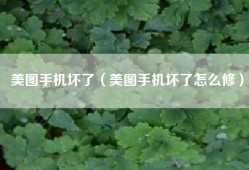 美图手机坏了（美图手机坏了怎么修）