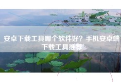 安卓下载工具哪个软件好？手机安卓端下载工具推荐