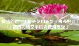 散热的镂空手机壳使用感受手机壳好评「散热的镂空手机壳使用感受」