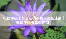 电信手机卡怎么注销手机卡怎么注销「电信手机卡怎么注销」
