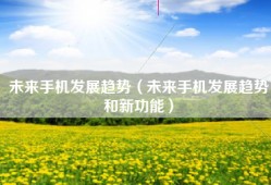未来手机发展趋势（未来手机发展趋势和新功能）