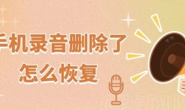 手机录音删除了怎么恢复 这三招你应该试试手机录音误删怎么恢复「手机录音删除了怎么恢复 这三招你应该试试」