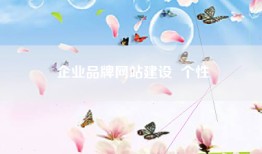 企业品牌网站建设  个性
