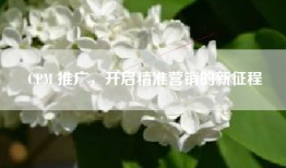CPM 推广，开启精准营销的新征程