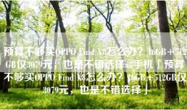 预算不够买OPPO Find X8怎么办？16GB+512GB仅3079元，也是不错选择x8手机「预算不够买OPPO Find X8怎么办？16GB+512GB仅3079元，也是不错选择」