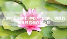 详解小红书创作中心入门指南，快速找到并开启创作者之旅