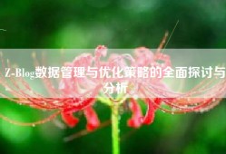 Z-Blog数据管理与优化策略的全面探讨与分析