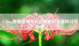 Z-Blog数据管理与优化策略的全面探讨与分析