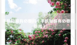 手机贴膜有必要吗（手机贴膜有必要吗 新闻）