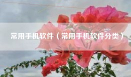 常用手机软件（常用手机软件分类）