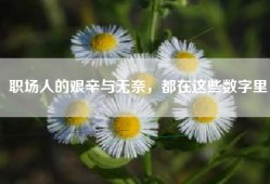 职场人的艰辛与无奈，都在这些数字里
