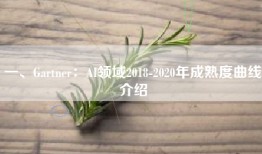一、Gartner：AI领域2018-2020年成熟度曲线介绍
