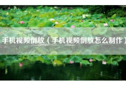 手机视频倒放（手机视频倒放怎么制作）