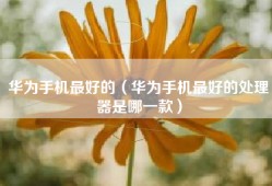 华为手机最好的（华为手机最好的处理器是哪一款）
