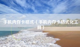 手机内存卡格式（手机内存卡格式化工具）