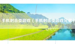 手机射击类游戏（手机射击类游戏兄弟）