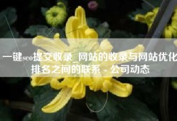 一键seo提交收录_网站的收录与网站优化排名之间的联系 - 公司动态
