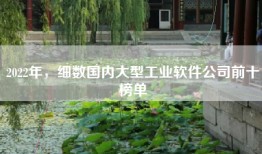 2022年，细数国内大型工业软件公司前十榜单