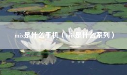 mix是什么手机（mix是什么系列）