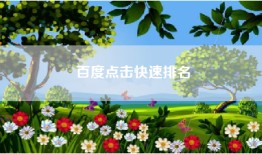 百度点击快速排名