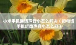 小米手机通话声音小怎么解决（接电话手机听筒声音小怎么办）