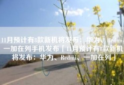 11月预计有8款新机将发布：华为、Redmi、一加在列手机发布「11月预计有8款新机将发布：华为、Redmi、一加在列」