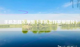 手机怎样发原图（手机怎样发原图片）