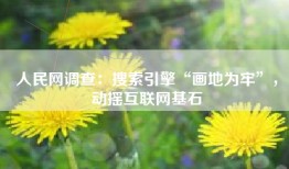 人民网调查：搜索引擎“画地为牢”，动摇互联网基石