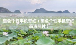 黑色个性手机壁纸（黑色个性手机壁纸高清图片）