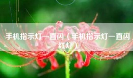 手机指示灯一直闪（手机指示灯一直闪红灯）