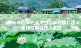 马斯克领衔166名专家致信联合国：建议全球禁用机器人武器
