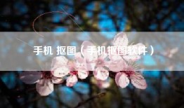 手机 抠图（手机抠图软件）
