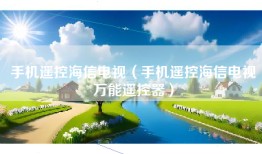 手机遥控海信电视（手机遥控海信电视万能遥控器）