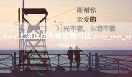 Nginx 上游返回失败处理方法 proxy_next_upstream