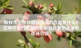 股权作价在公司估值中的作用是什么？这种作价方法如何影响投资者的决策和市场价值？