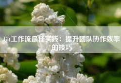 Git工作流最佳实践：提升团队协作效率的技巧