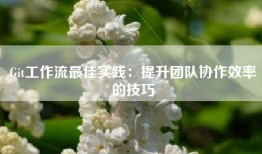 Git工作流最佳实践：提升团队协作效率的技巧