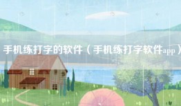 手机练打字的软件（手机练打字软件app）