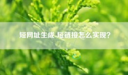 短网址生成-短链接怎么实现？