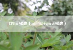 CPU天梯表（amdfm2+cpu天梯表）