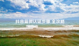 抖音蓝微认证步骤 全攻略