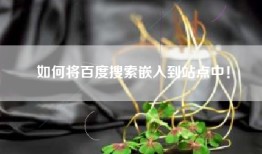 如何将百度搜索嵌入到站点中！